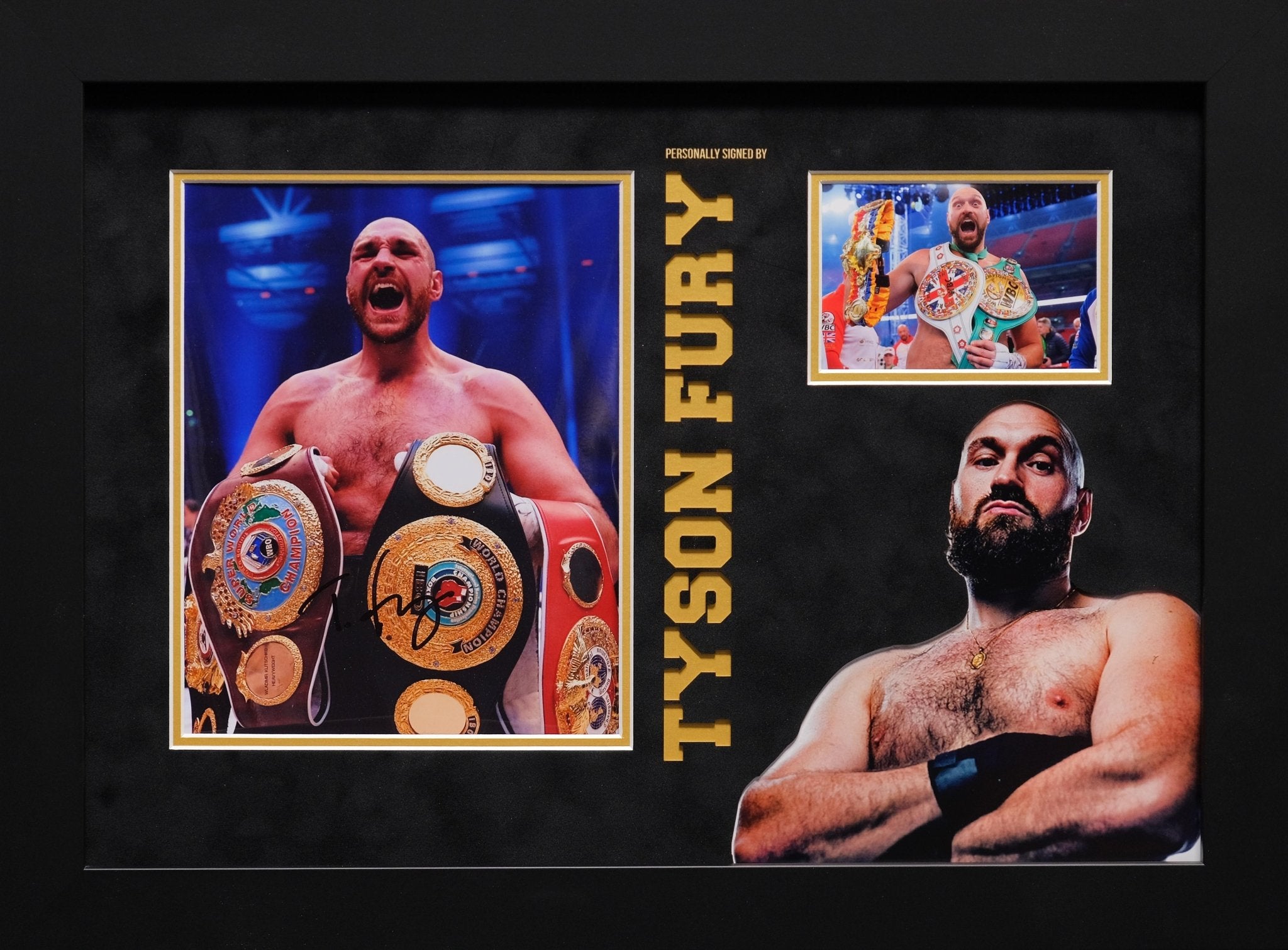 Tyson Fury Signed 10x8 Photograph Framed Display - Memorabilia Framers Shop